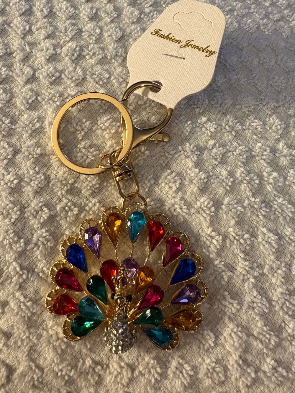 Bag Charm Key Chain-Turkey with brilliant gemstones Keychain Pendant,